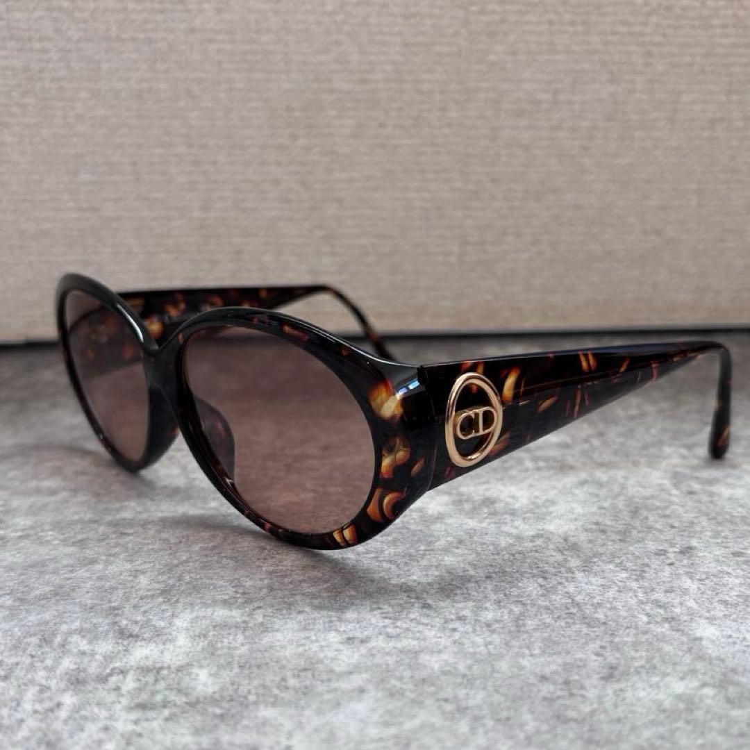 美品 Christian Dior ディオール サングラス べっ甲 サイドロゴ