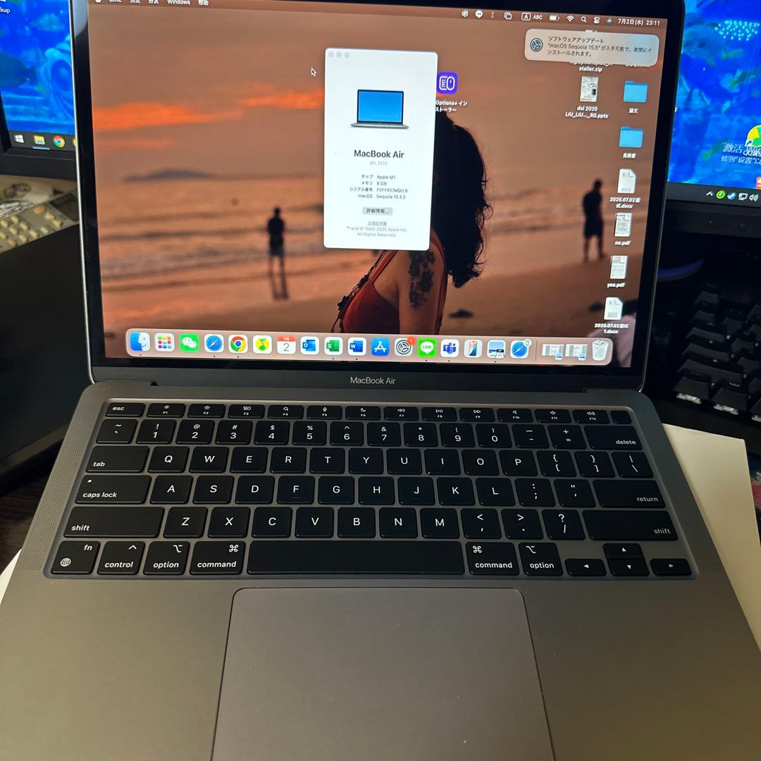 MacBook Air 13インチ2020 M1 スペースグレー US 箱付き