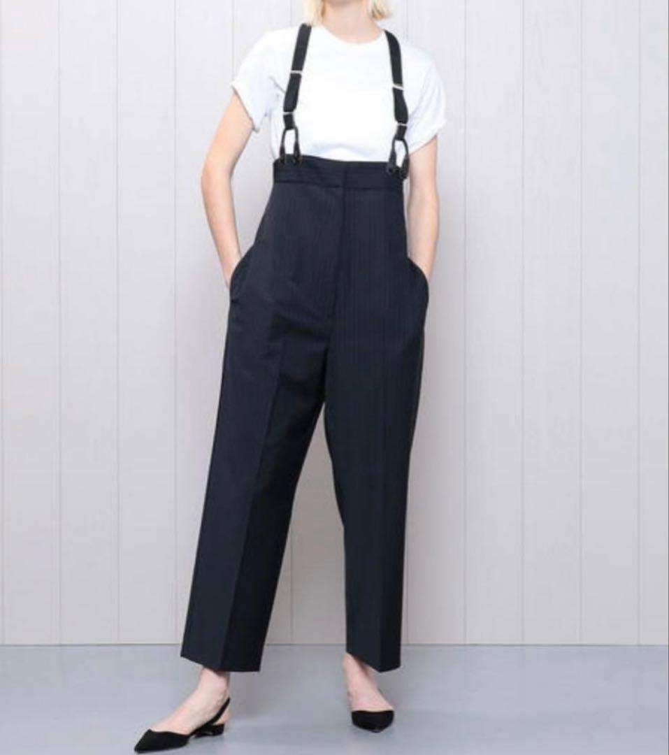 極美品✨H BEATY&YOUTH ハイウエスト サスペンダーパンツ S