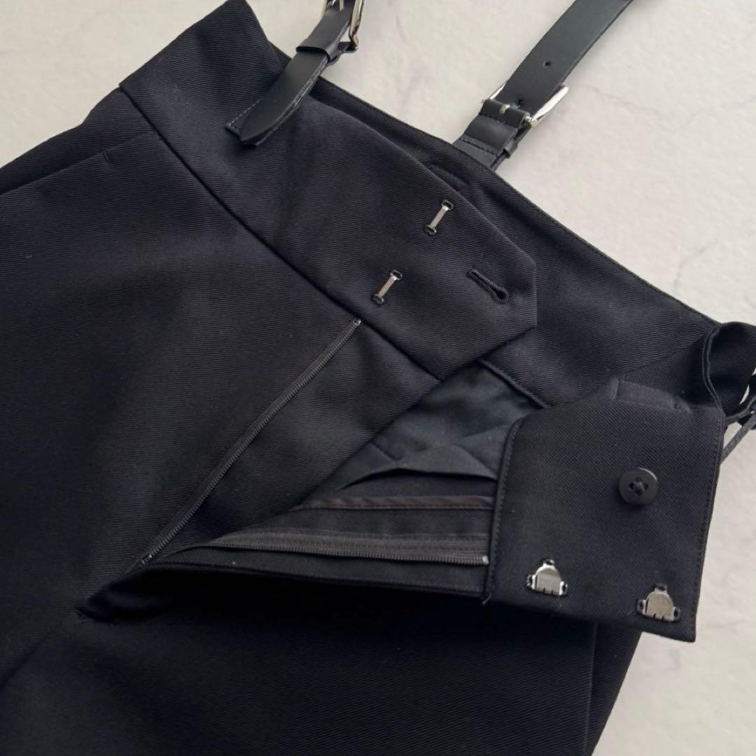 極美品✨H BEATY&YOUTH ハイウエスト サスペンダーパンツ S