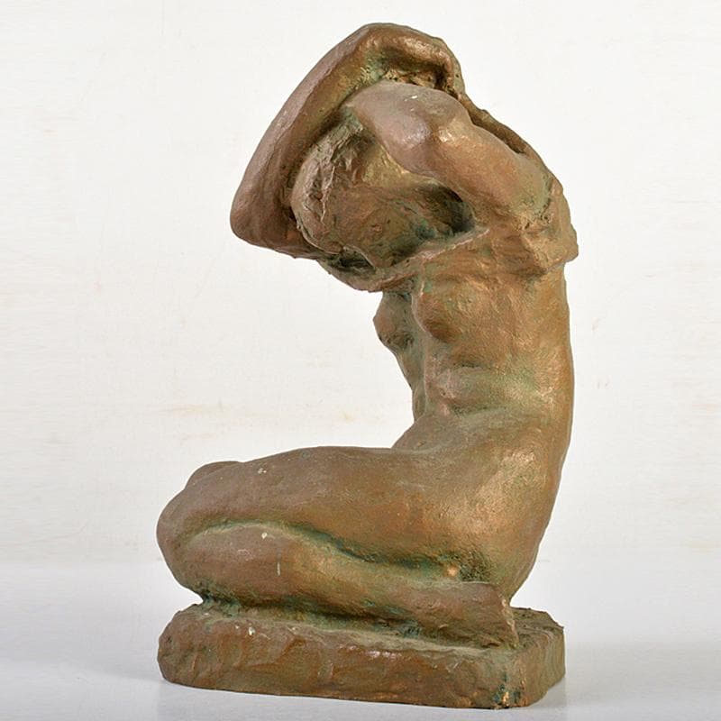 ブロンズ像　裸婦像　女性像　置物　約2.2kg　V　R7408