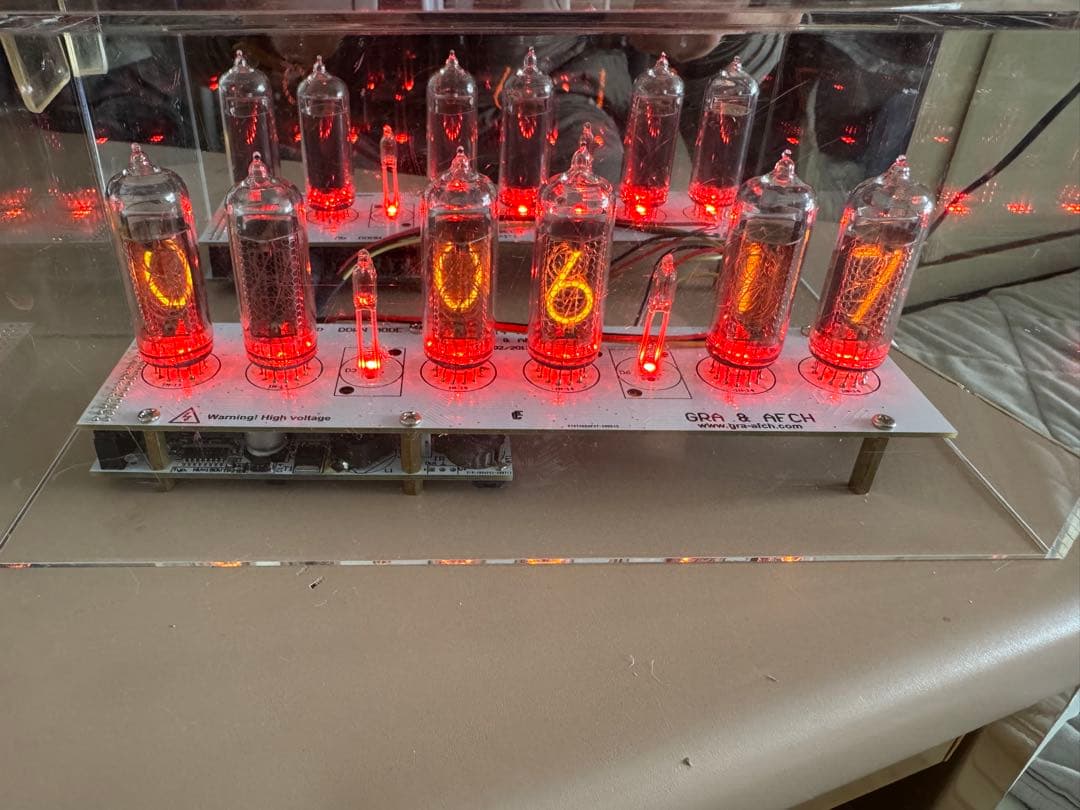 ジャンク品　ニキシー管時計