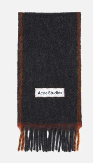 新品 Acne Studios ウールモヘアスカーフ ブラック