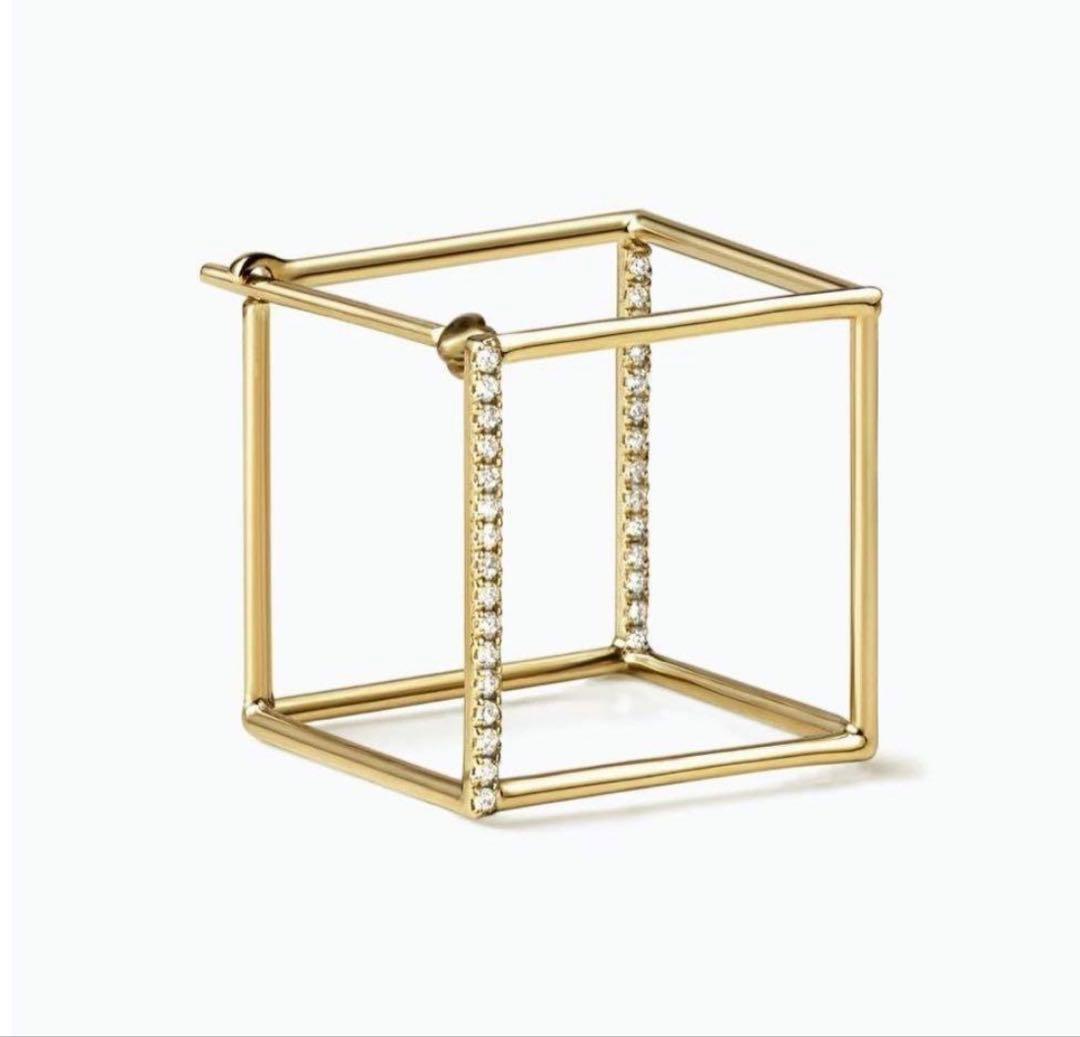 アクセサリー SHIHARA Diamond Square Pierce 10 (01)