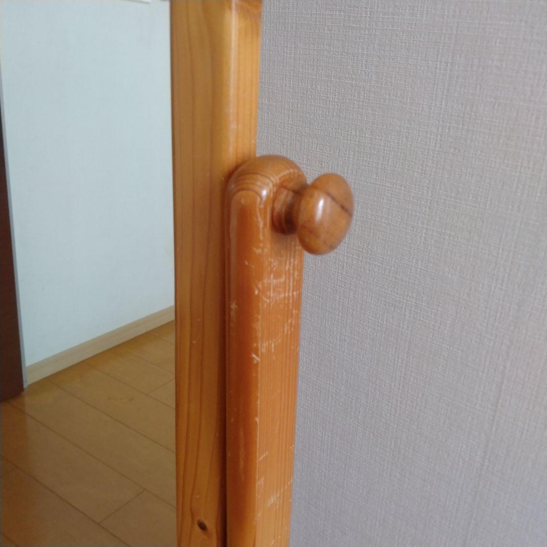 木製スタンドミラー