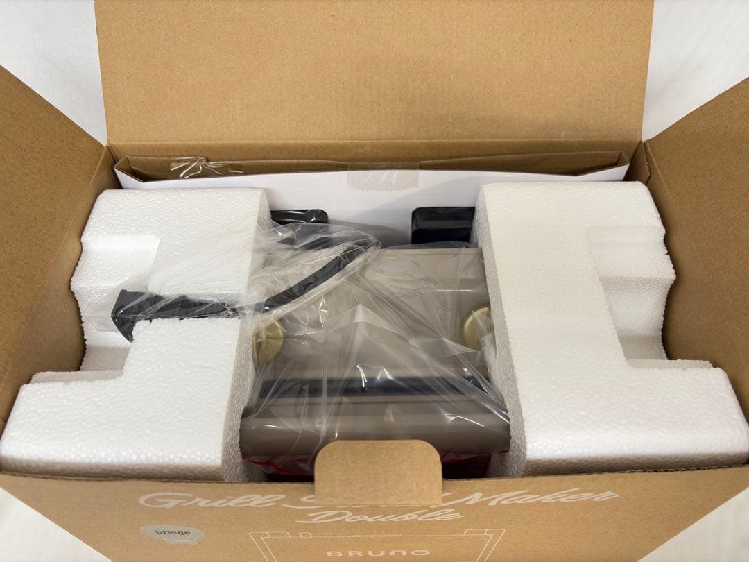 ②BRUNO グリルサンドメーカー ダブル BOE084-GRG グレージュ