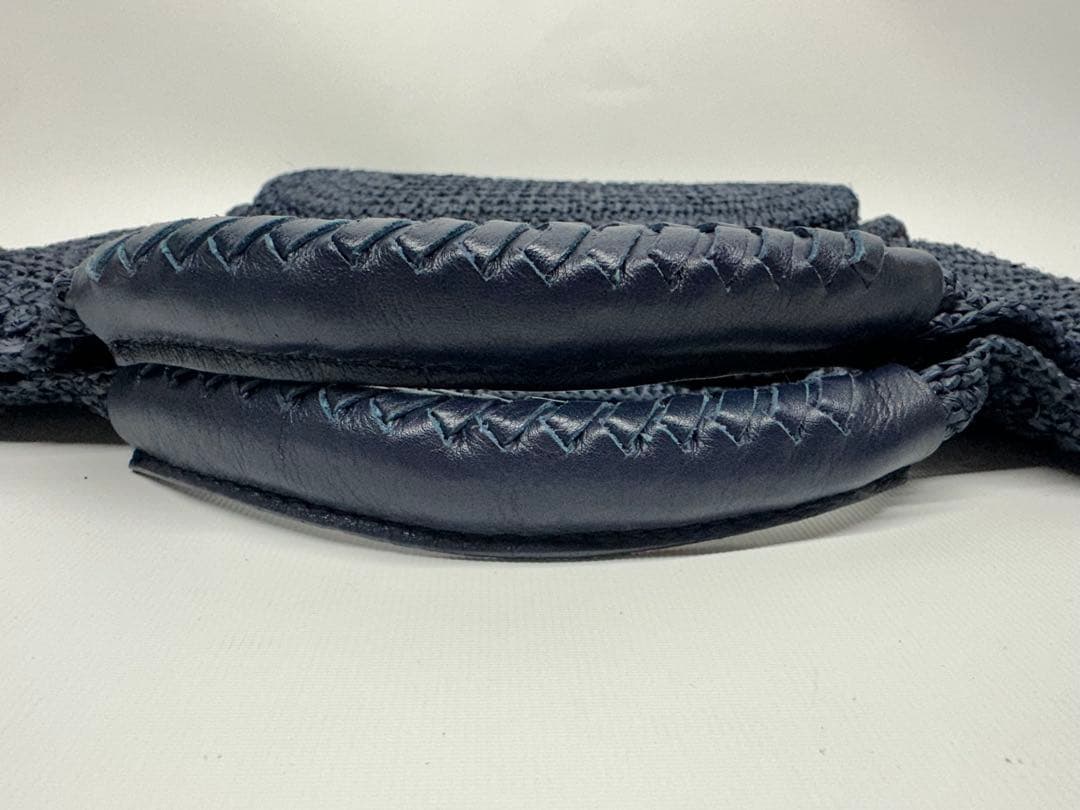 【美品】ヘレンカミンスキー カゴ レザー トートバッグ A4◎ ネイビー