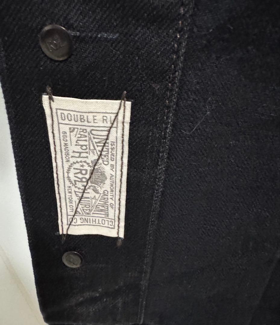 ウォーン イン ブラック デニム トラッカー ジャケット　S