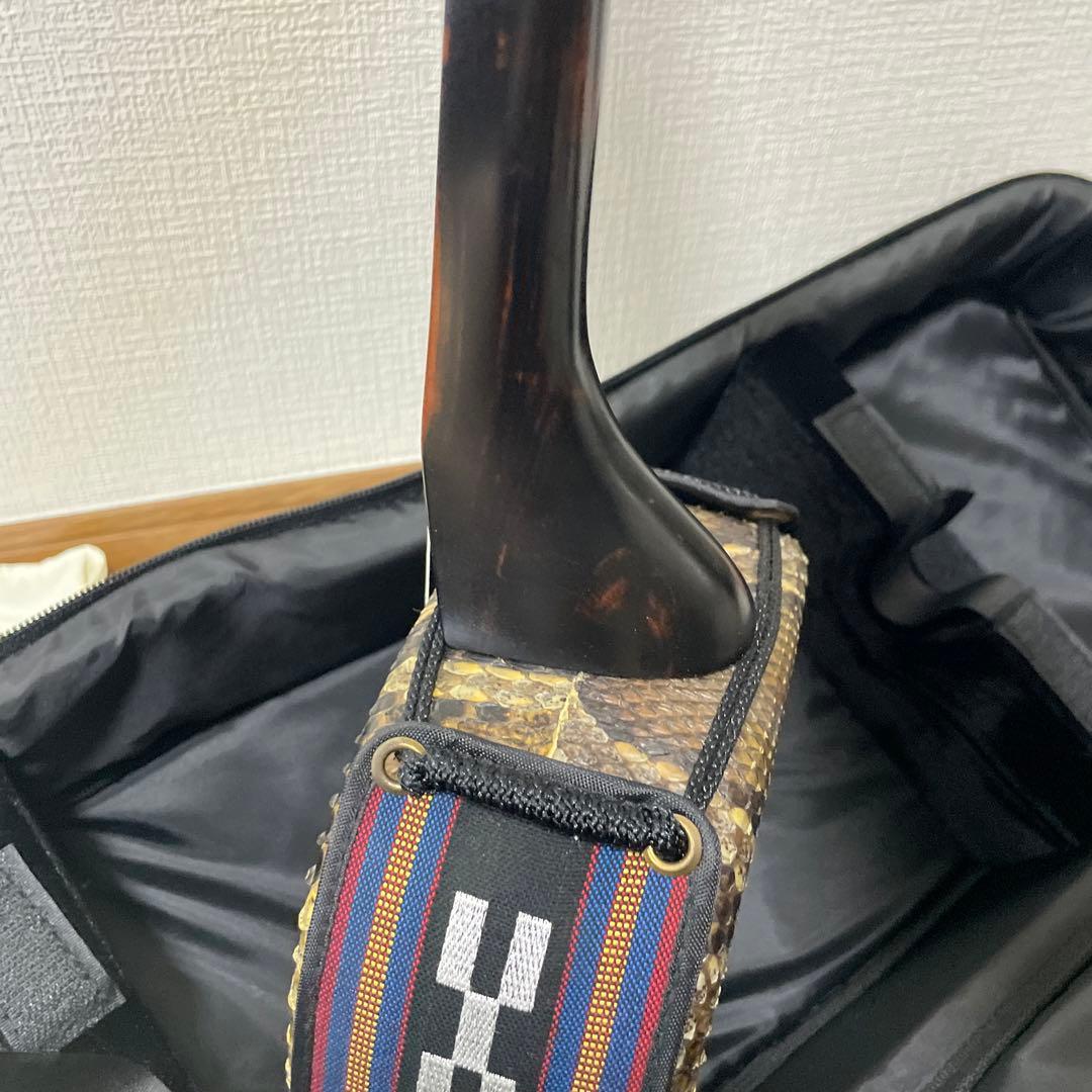 高級 沖縄三線 スンチー塗り 弦楽器 和楽器 民族楽器 ヘビ革 天然革