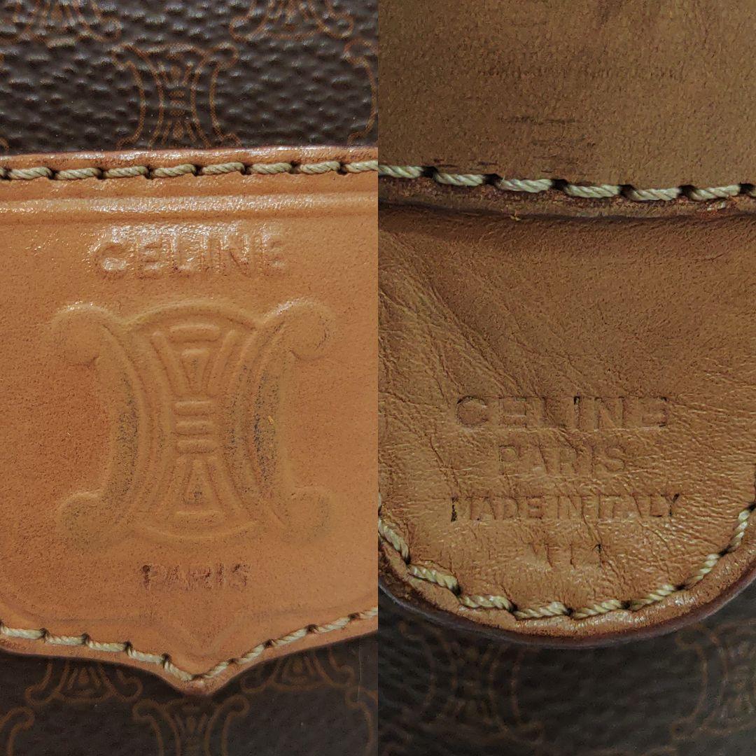 セリーヌ ビジネスバッグ レザー×PVC A4可 マカダム柄 トリオンフ