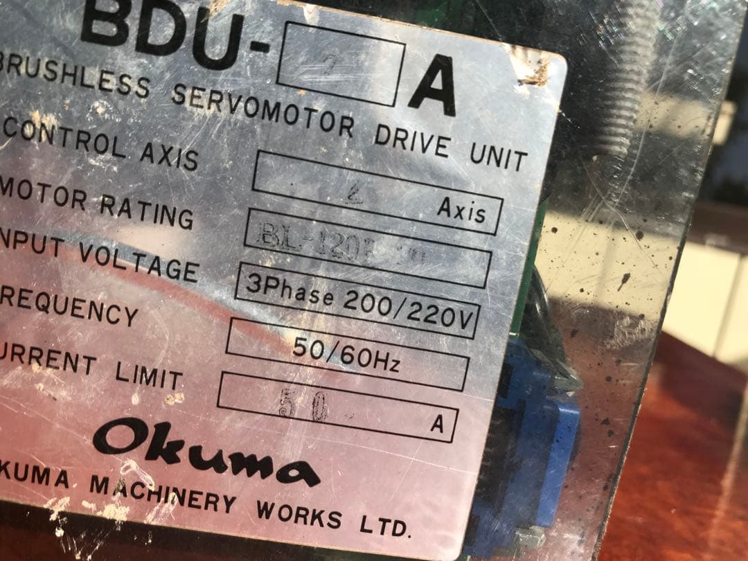 電源ユニット OKUMA BDU-??A RUSHLESS SERVOMOTR DRIVE