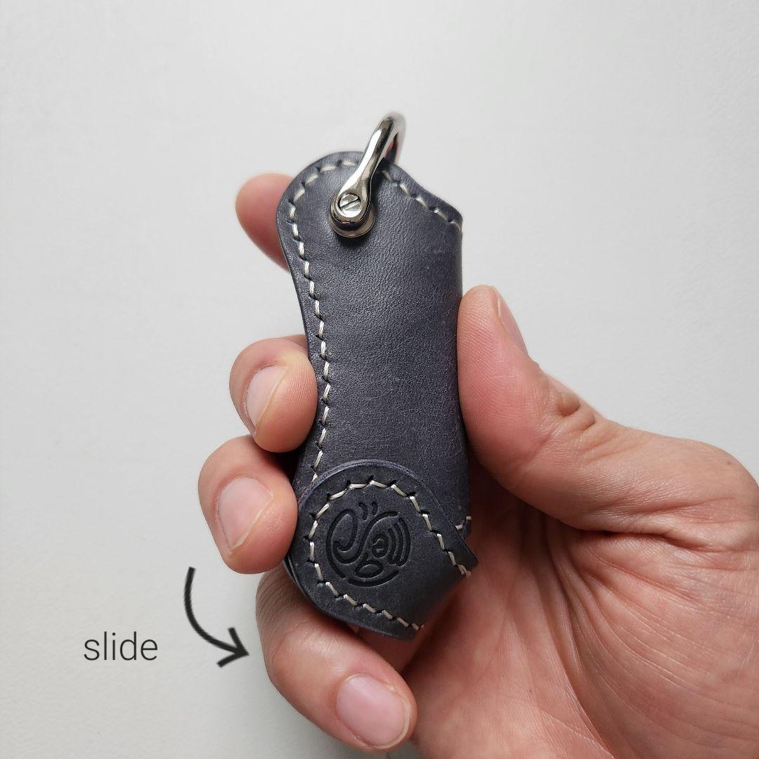 【本革】究極のキーケース チャコールグレー 便利 プレゼント