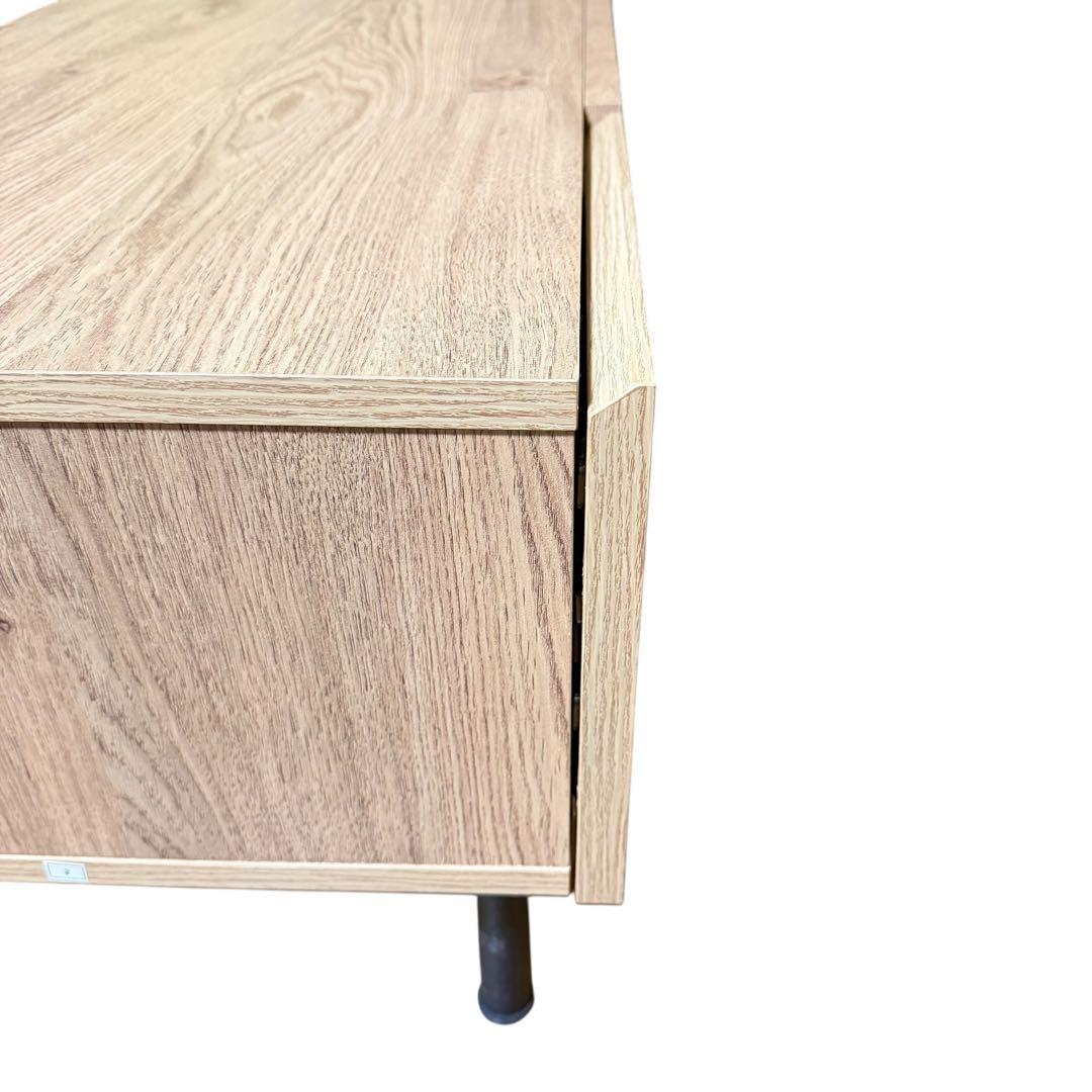 LOWYA テレビボード 幅80cm ラタン調 木製 ローボード