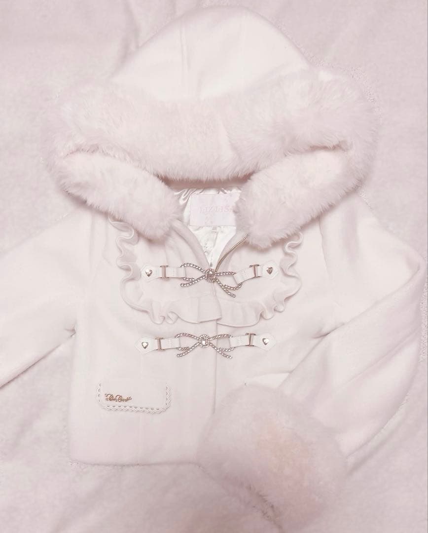 LIZLISA リズリサビジューリボンショートフードコート 公式 最安価