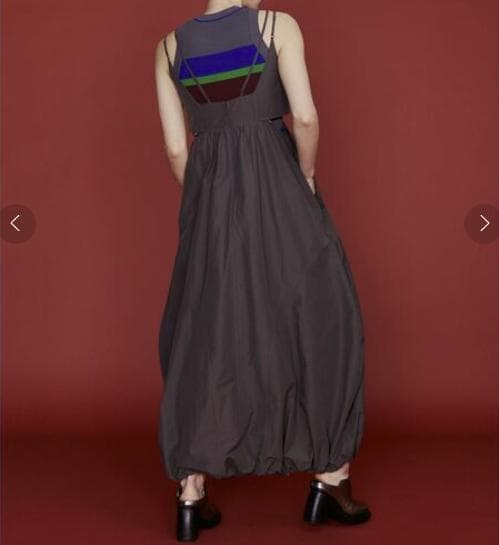 UN3D.　アンスリード　サイドオープンバルーンワンピース　36　グレー