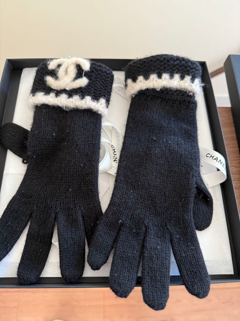 CHANEL♡ニットグローブ ブラック