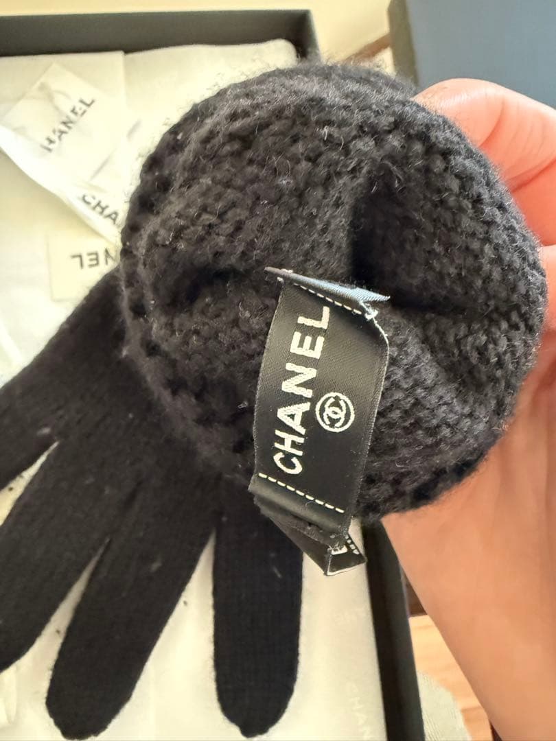 CHANEL♡ニットグローブ ブラック