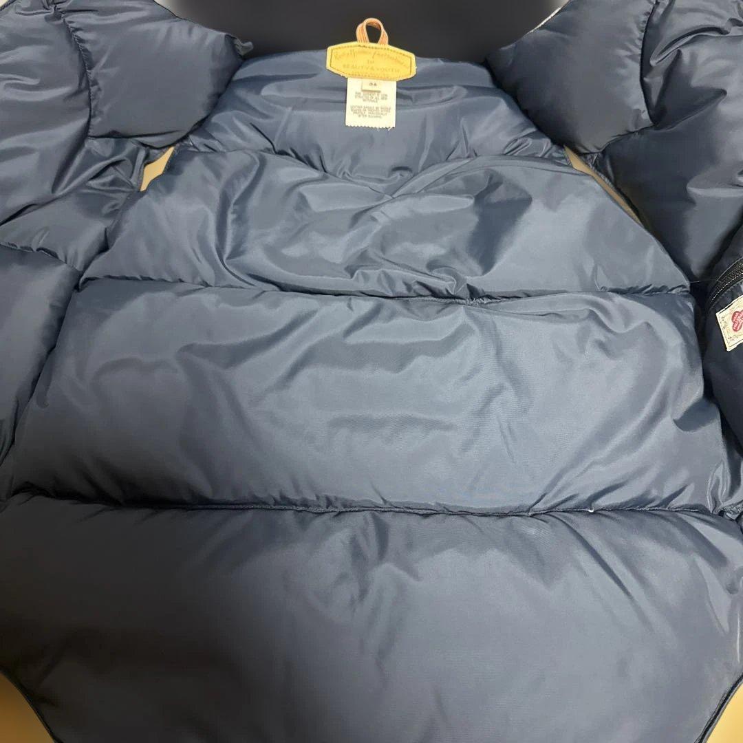 h*0様 ロッキーマウンテン　フェザーベッド レザーヨークダウンベスト ムートン