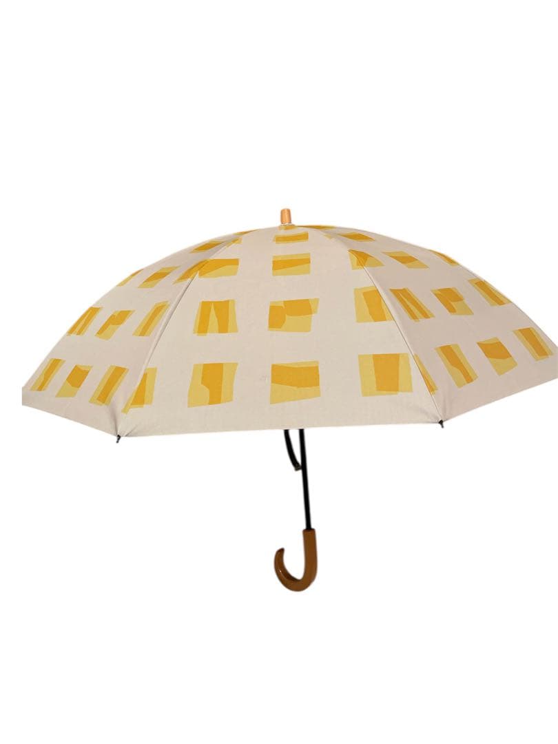 ❤️サンパリア100 遮光率100%人気のキューブ イエロー 2段折り まがり手元