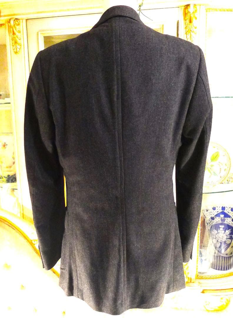 メンズ●【GUCCI】グレーベース ブラウンストライプ ジャケット美品●