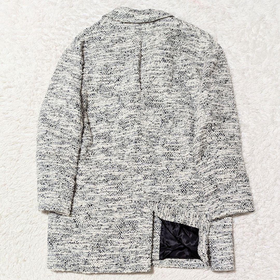 美品◎ユナイテッドアローズテーラードジャケット+プラダマフラー2点 白紺 S