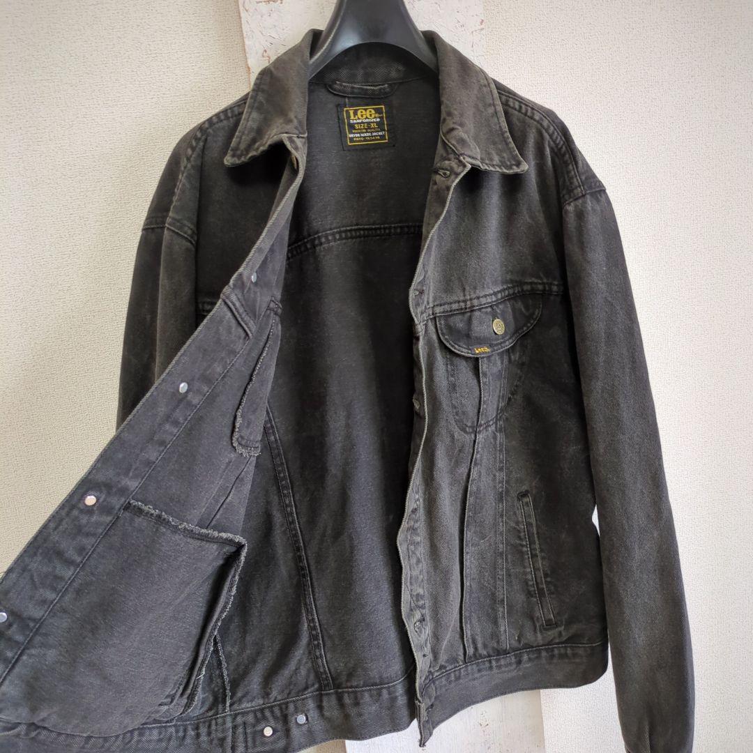 極上フェード　Lee リー　ブラック デニムジャケット XL　墨黒