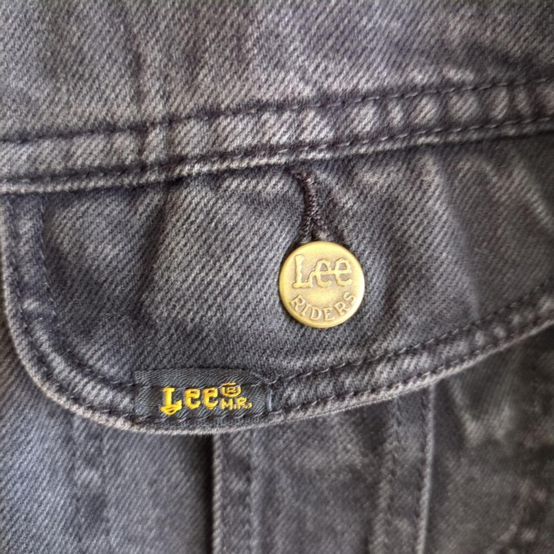 極上フェード　Lee リー　ブラック デニムジャケット XL　墨黒
