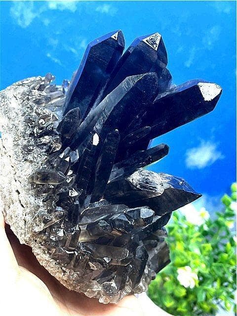 AAA級【魔除け】◆天然モリオン黒水晶原石 B88C6/211C01B