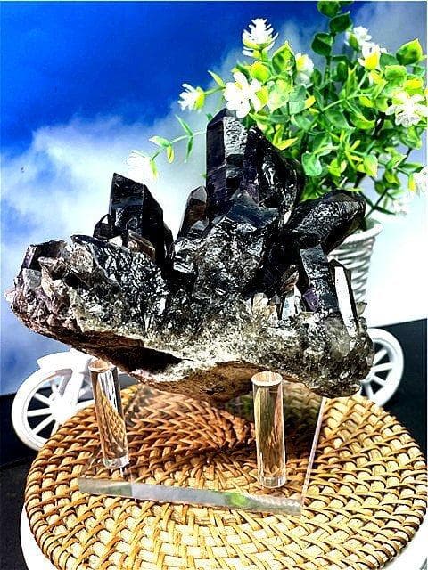 AAA級【魔除け】◆天然モリオン黒水晶原石 B88C6/211C01B