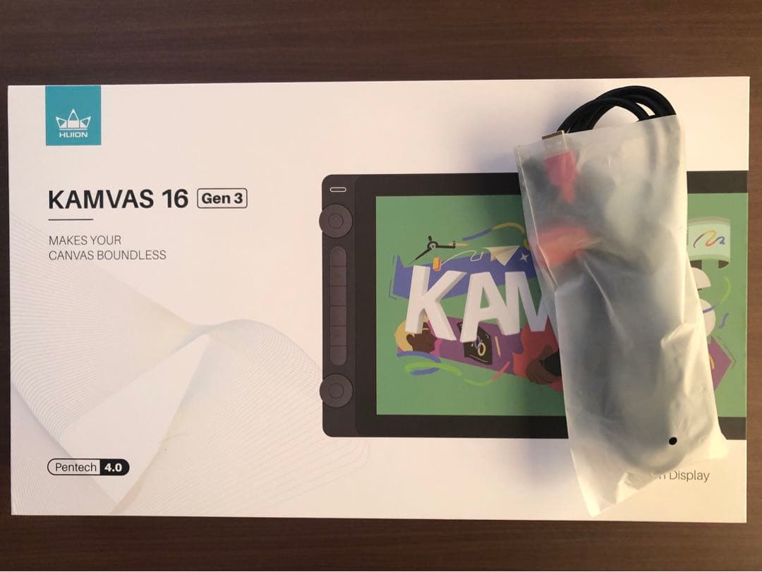 状態良好 HUION KAMVAS 16 Gen 3 2.5K 液タブ