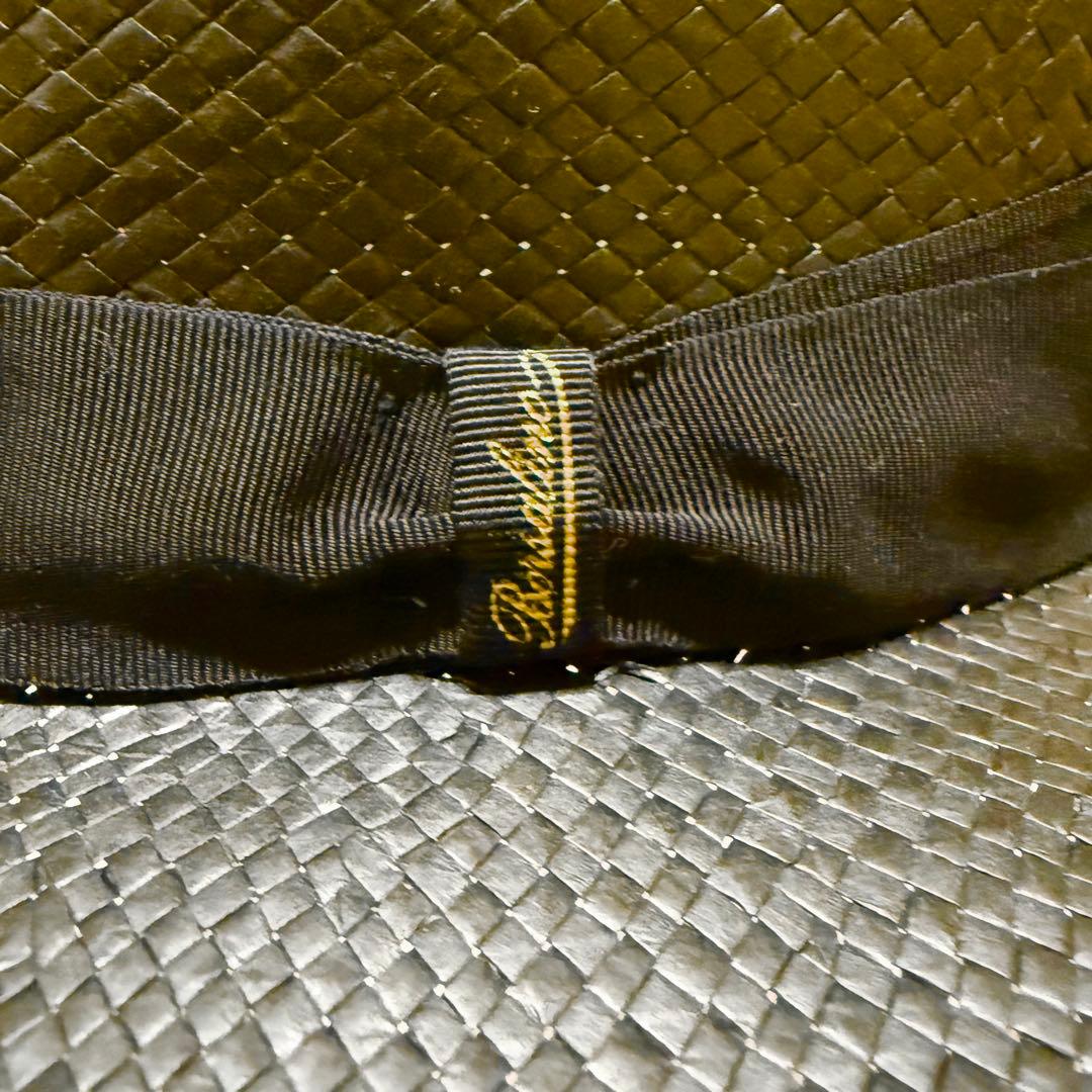 新品未使用タグ付 Borsalino　ペーパ素材　ストローハット　約61センチ