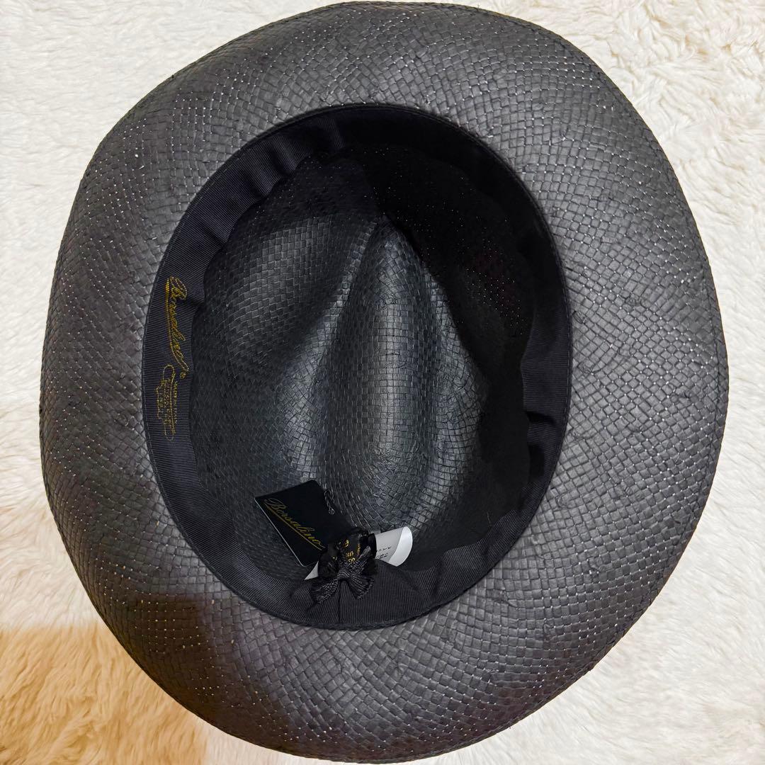 新品未使用タグ付 Borsalino　ペーパ素材　ストローハット　約61センチ