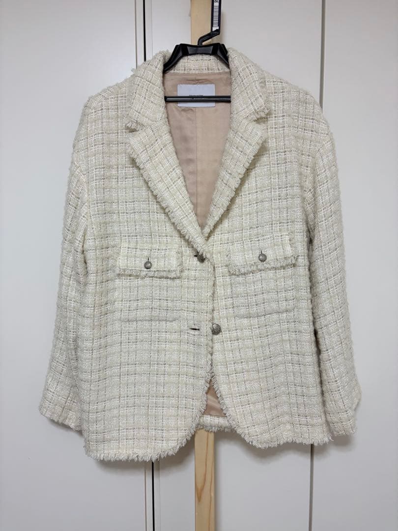 FRAMeWORK アイボリー ツイード　テーラードジャケット