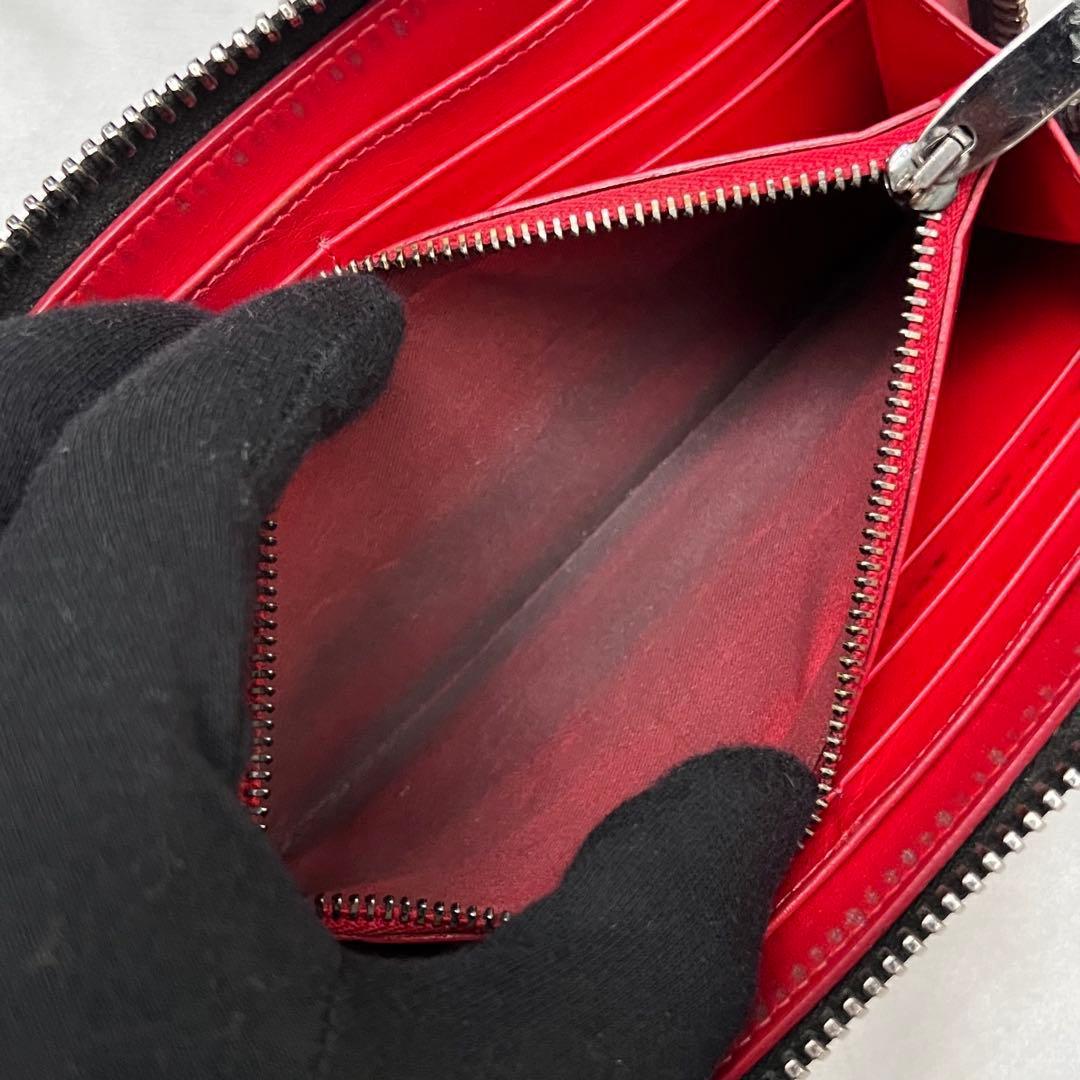 ◇美品◇ルブタン　パネトーネ　スタッズ長財布　ラウンドジップ　オールブラック