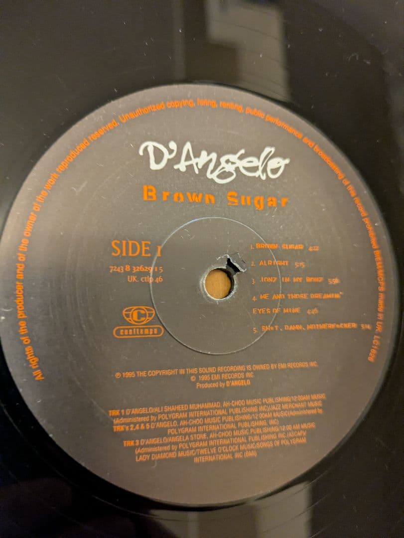D'Angelo / Brown Sugar LPレコード ディアンジェロ