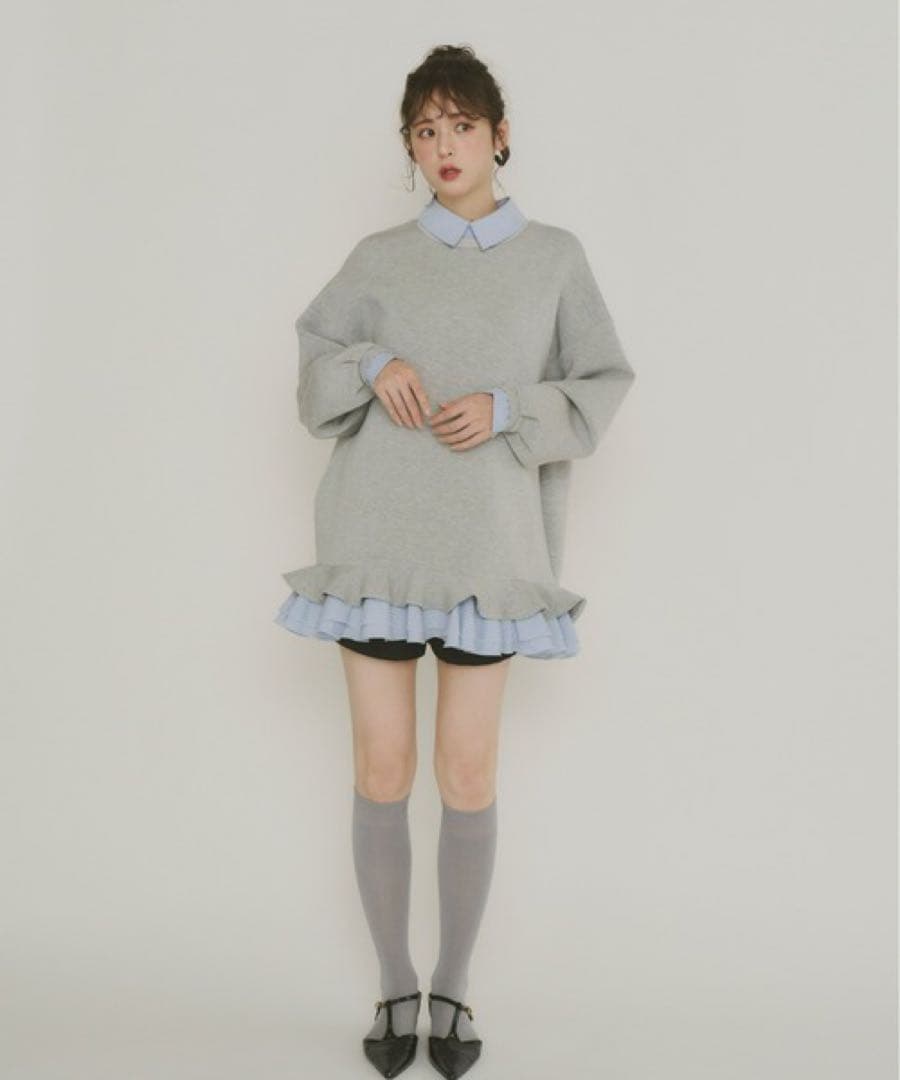 オルドット　フリルレイヤードダンボールスウェット　正規品