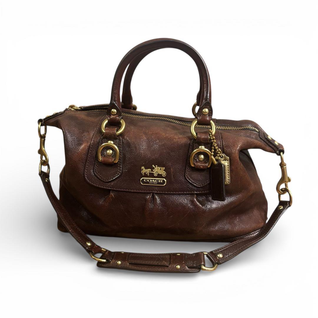 希少✨y2k OLD COACH オールドコーチ ブラウン 2way