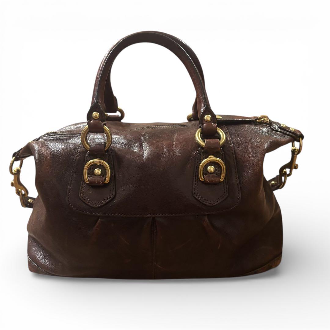 希少✨y2k OLD COACH オールドコーチ ブラウン 2way