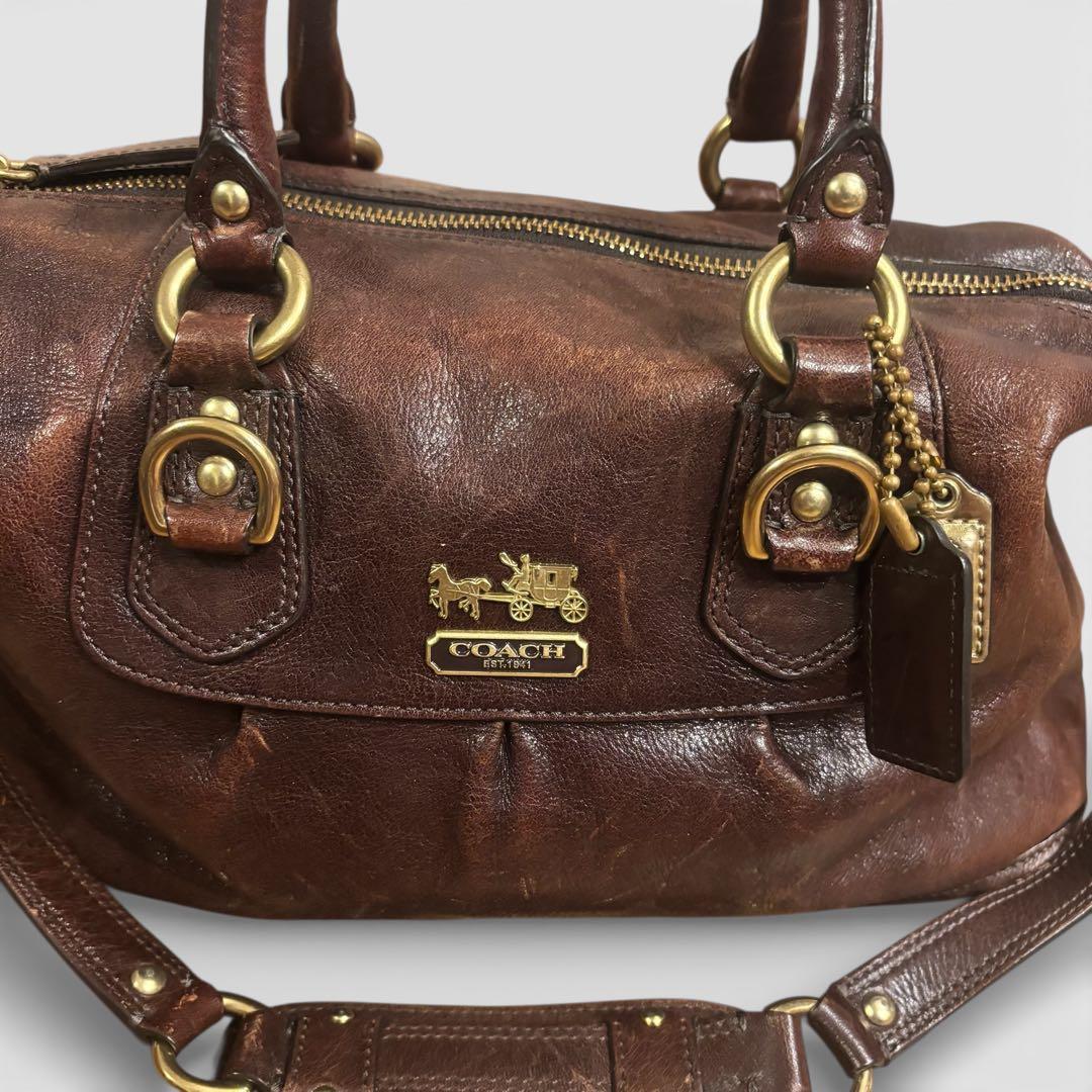 希少✨y2k OLD COACH オールドコーチ ブラウン 2way