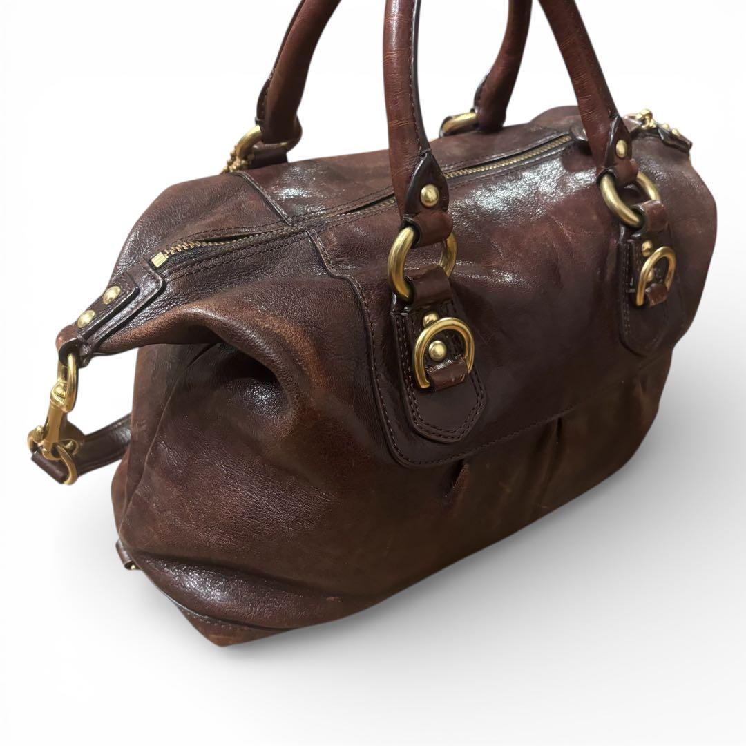 希少✨y2k OLD COACH オールドコーチ ブラウン 2way