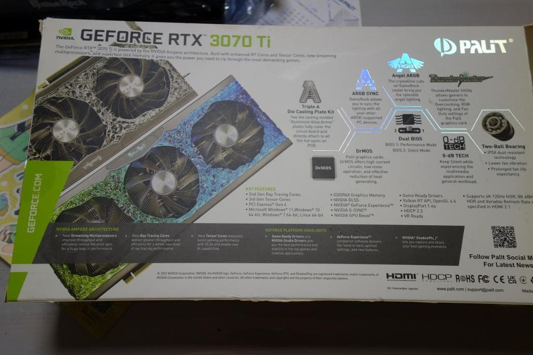 グラフィックボード・グラボ・ビデオカード Game Rock GeForce RTX 3070 Ti 8GB