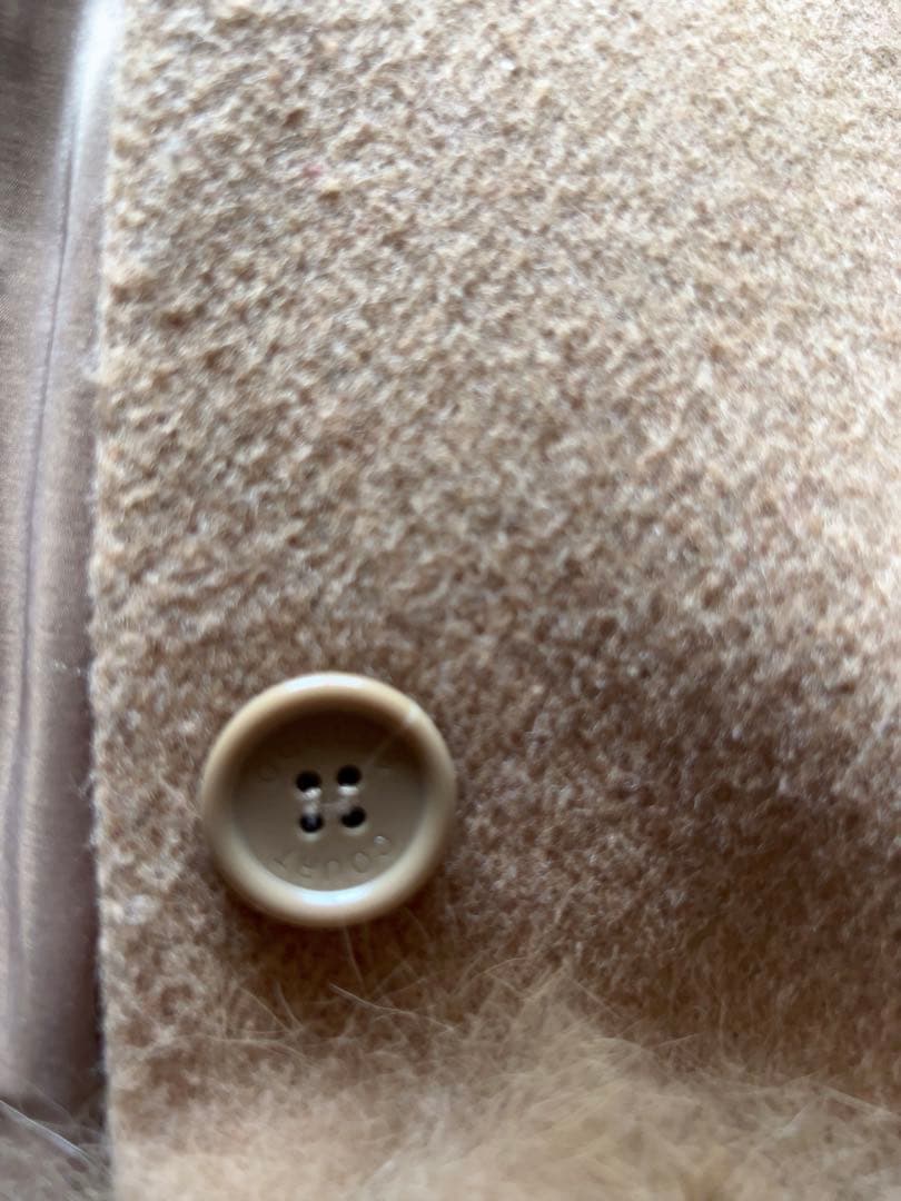 美品クイーンズコート　フォックスファー付き 　ノーカラーコート