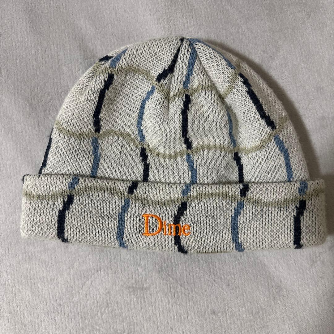 Dime チェック柄 ニット帽