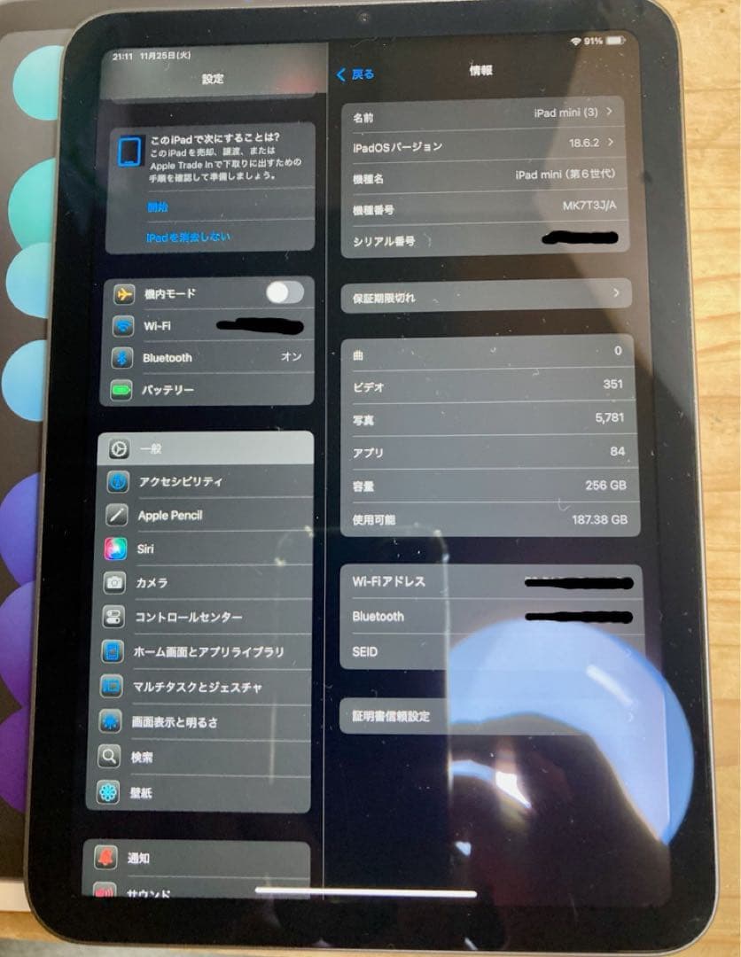 iPad mini 第6世代　256GBスペースグレー 本体　オマケつき