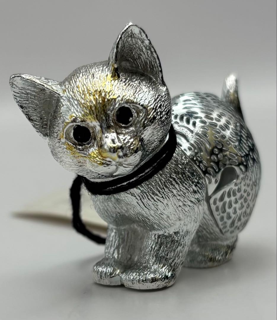 Christofle クリストフル フィギュリン 子猫 透かし 箱付