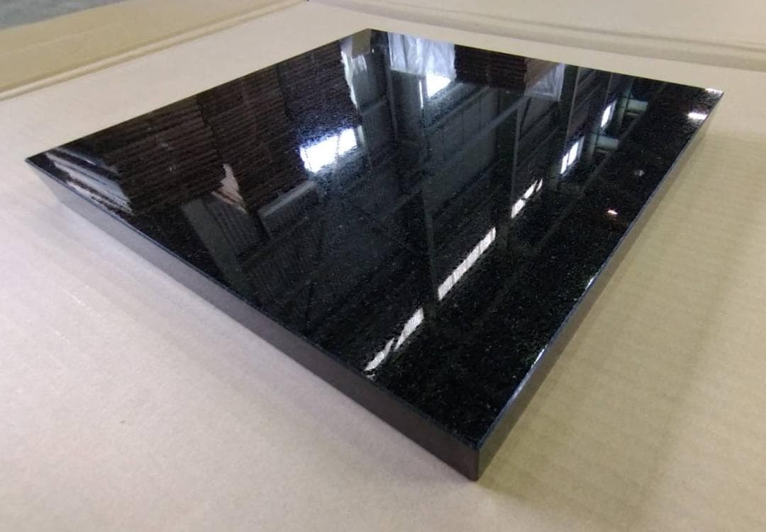 超最高級 天然黒御影石　オーディオボード●340×320×30●5面磨き●送料込