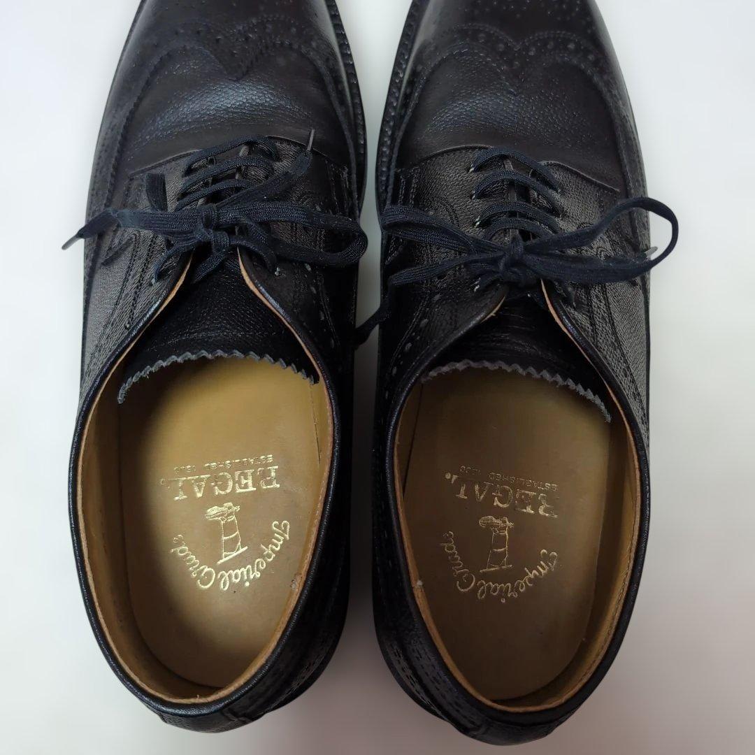 ✧美品【リーガル】インペリアルグレード2235　ウィングチップ黒　25.5EE