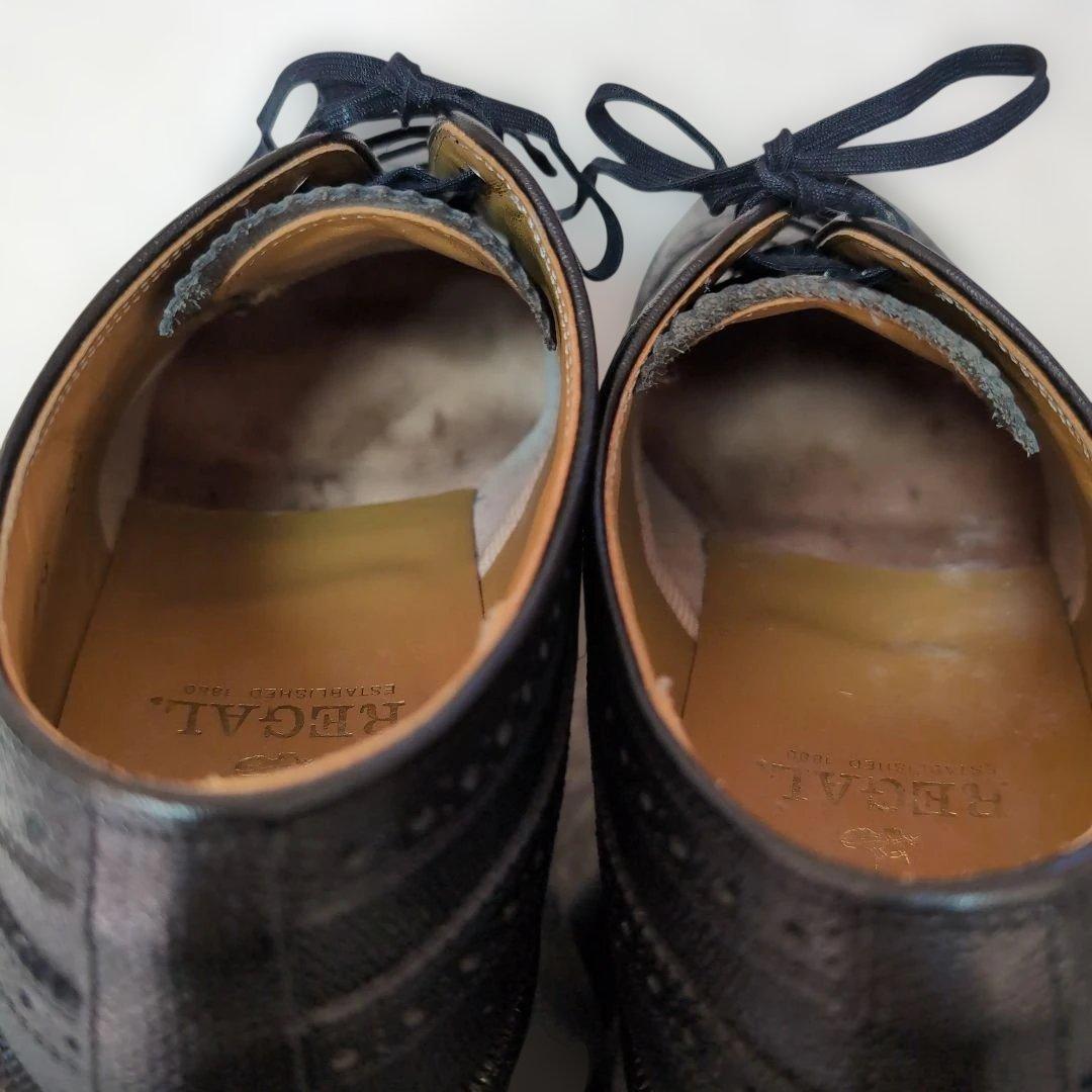 ✧美品【リーガル】インペリアルグレード2235　ウィングチップ黒　25.5EE