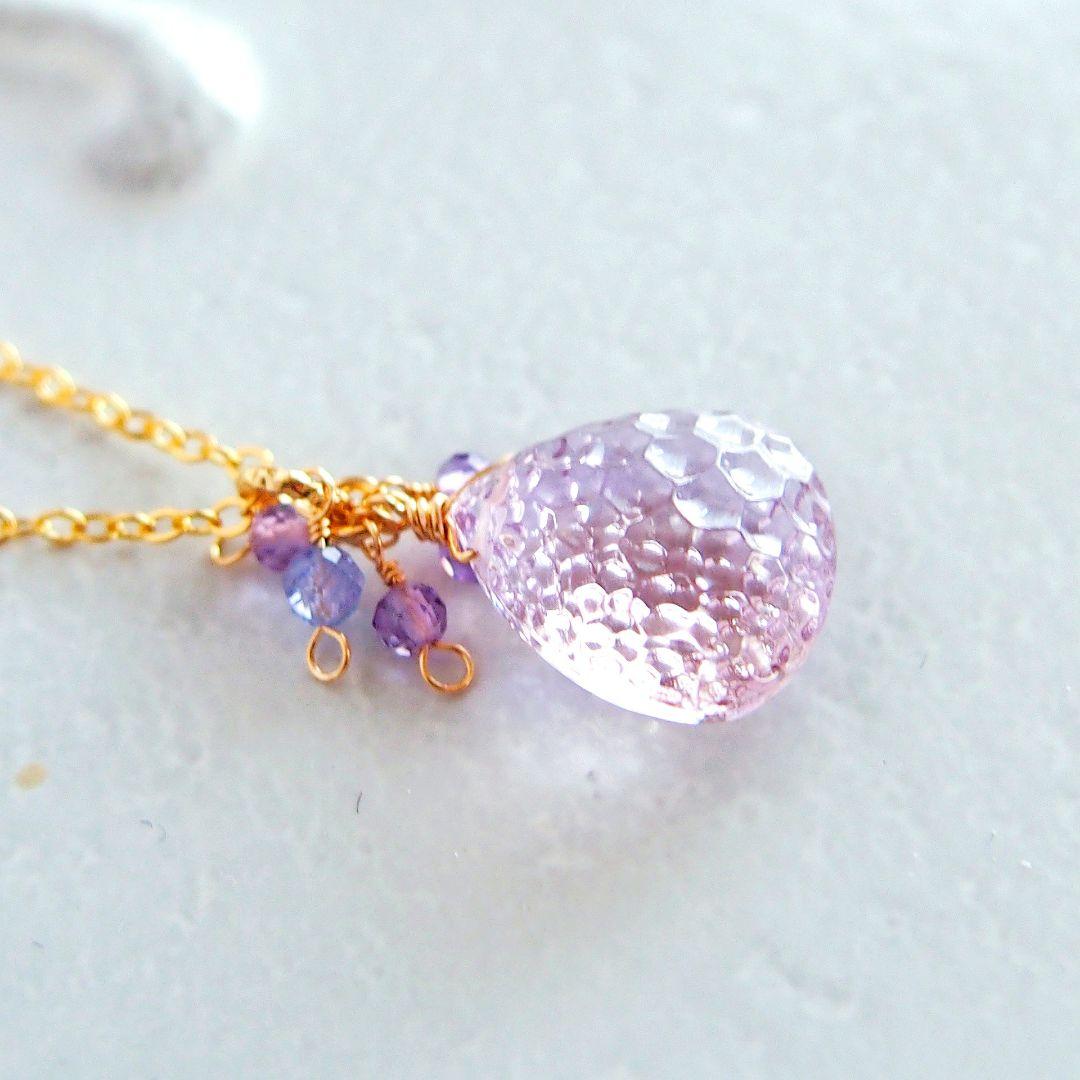 Kaya　アメトリン　ハニカムカービング　チャーム　14kgf　他3点