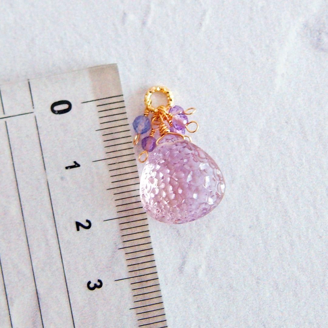 Kaya　アメトリン　ハニカムカービング　チャーム　14kgf　他3点